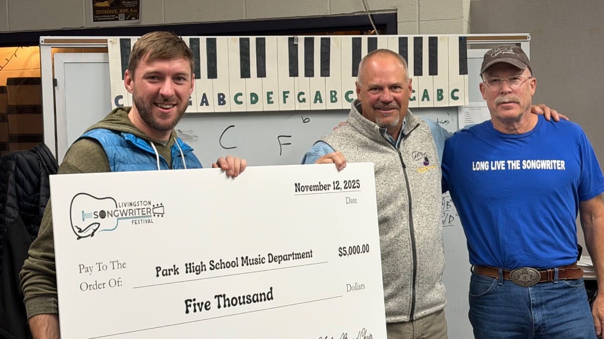 Livingston Songwriter Festival Makes Donation to Park High Music Program