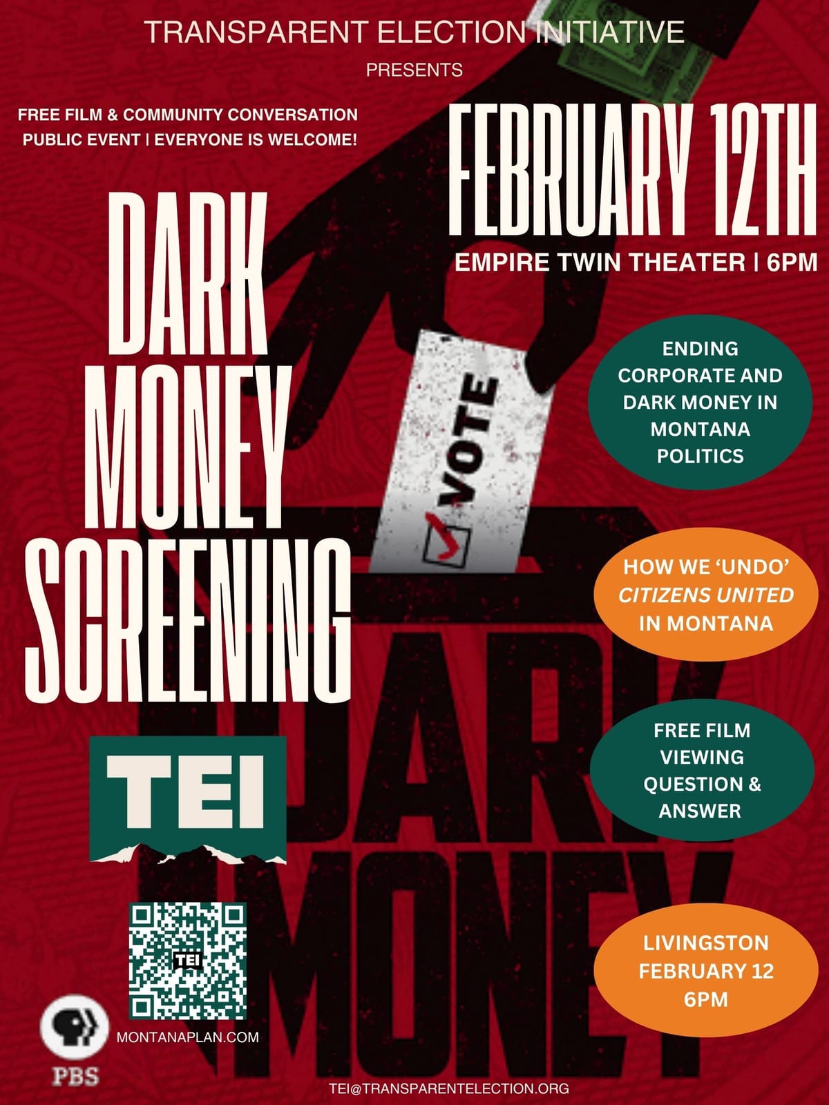 Get Corporate Money Out of Montana Politics, A Free Film and Q&A